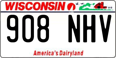 WI license plate 908NHV