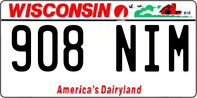 WI license plate 908NIM