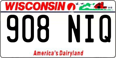 WI license plate 908NIQ