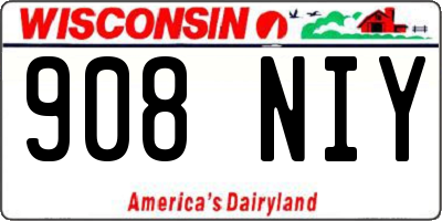 WI license plate 908NIY