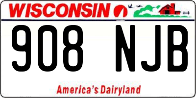 WI license plate 908NJB