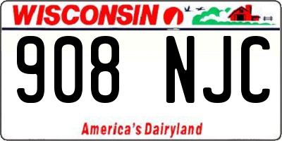 WI license plate 908NJC