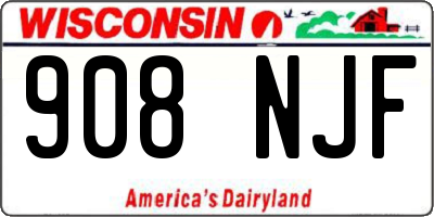 WI license plate 908NJF
