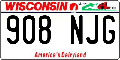 WI license plate 908NJG