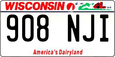 WI license plate 908NJI