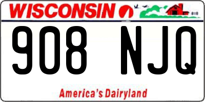 WI license plate 908NJQ
