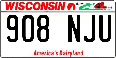 WI license plate 908NJU