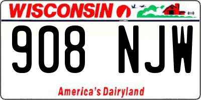 WI license plate 908NJW