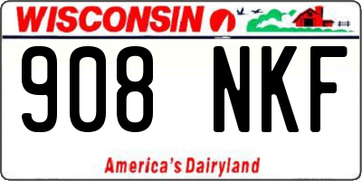 WI license plate 908NKF