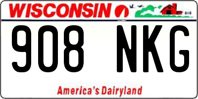 WI license plate 908NKG