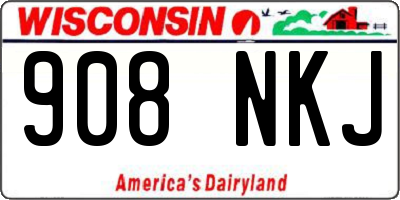 WI license plate 908NKJ