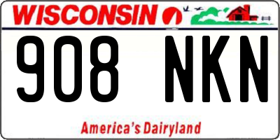 WI license plate 908NKN