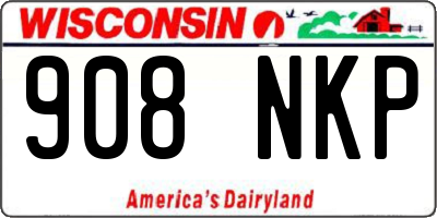 WI license plate 908NKP