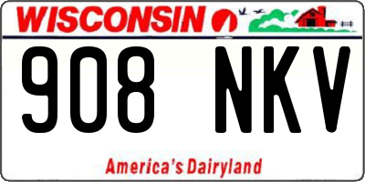 WI license plate 908NKV