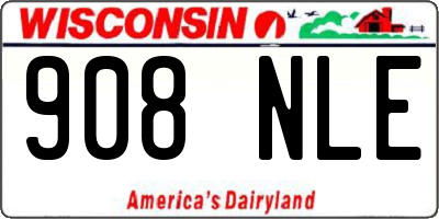 WI license plate 908NLE