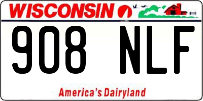 WI license plate 908NLF