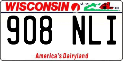 WI license plate 908NLI