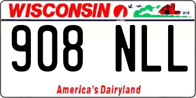 WI license plate 908NLL