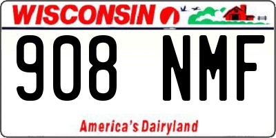 WI license plate 908NMF
