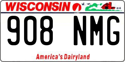 WI license plate 908NMG