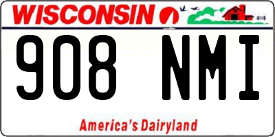 WI license plate 908NMI