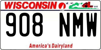 WI license plate 908NMW