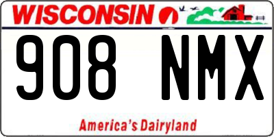 WI license plate 908NMX