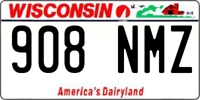 WI license plate 908NMZ