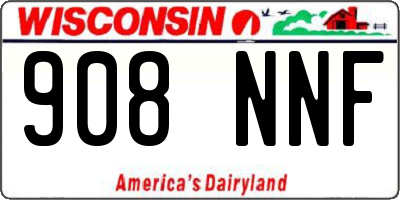 WI license plate 908NNF