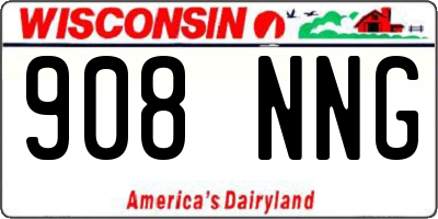WI license plate 908NNG