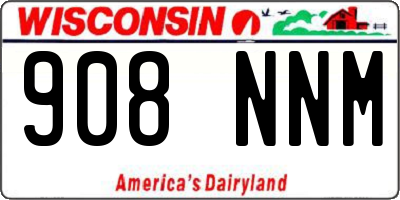 WI license plate 908NNM