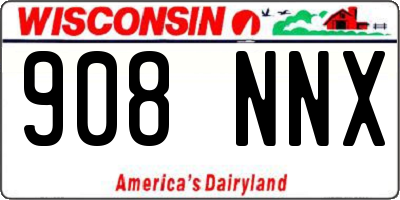 WI license plate 908NNX