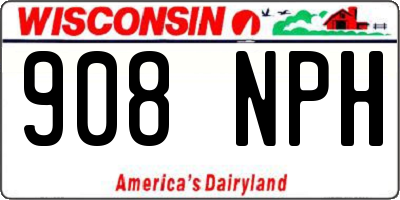 WI license plate 908NPH