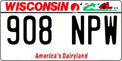 WI license plate 908NPW
