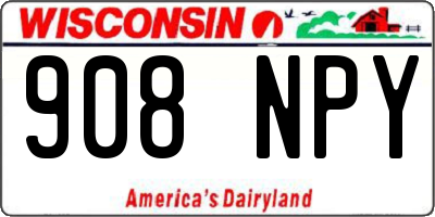 WI license plate 908NPY