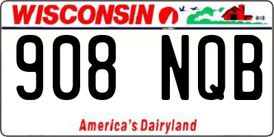 WI license plate 908NQB
