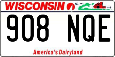 WI license plate 908NQE