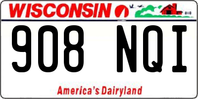 WI license plate 908NQI