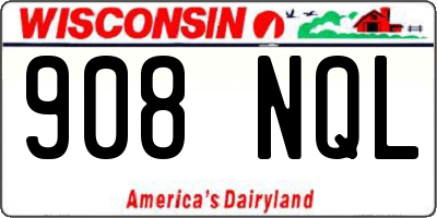 WI license plate 908NQL