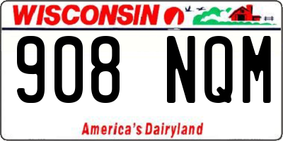 WI license plate 908NQM