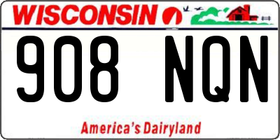 WI license plate 908NQN