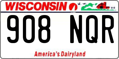 WI license plate 908NQR