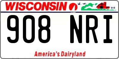 WI license plate 908NRI