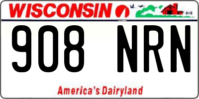 WI license plate 908NRN