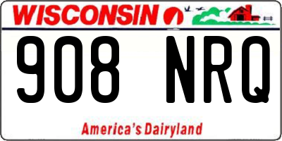 WI license plate 908NRQ