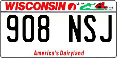 WI license plate 908NSJ