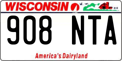WI license plate 908NTA