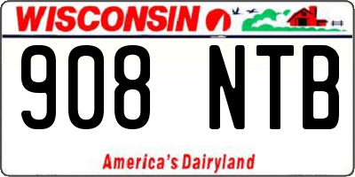 WI license plate 908NTB