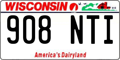 WI license plate 908NTI
