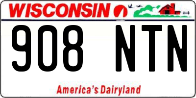 WI license plate 908NTN